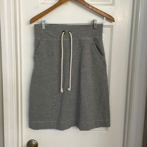 J. Crew Gray Drawstring Midi Skirt